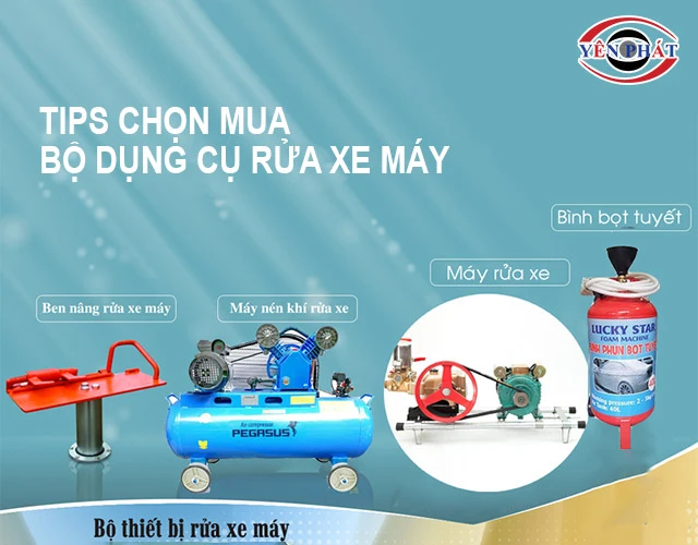 tips chọn mua bộ dụng cụ rửa xe máy