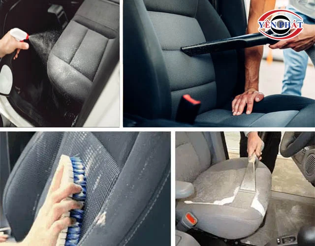 cách giặt ghế nỉ xe hơi