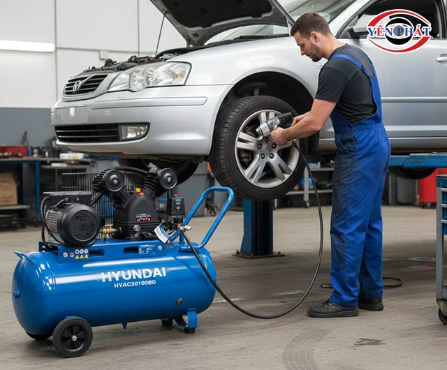 sử dụng máy nén khí Hyundai