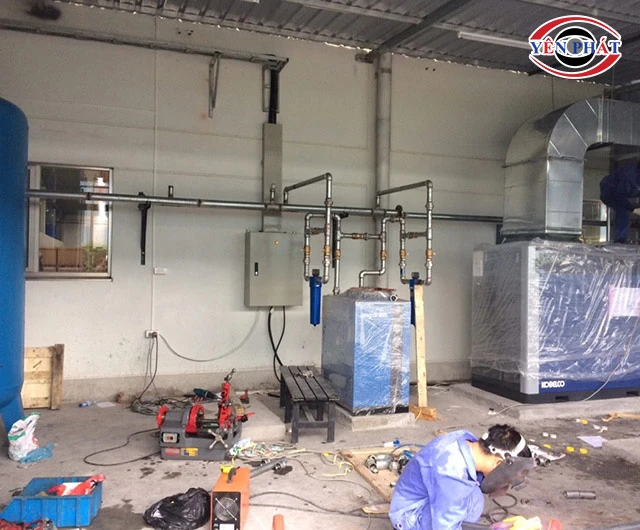 lắp đặt máy khí nén