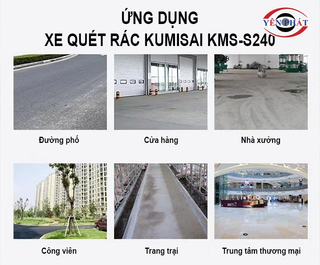 ứng dụng của xe quét rác Kumisai KMS-S240