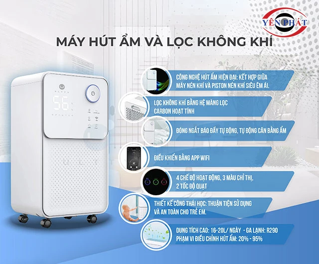 ưu điểm của máy hút ẩm Ultty