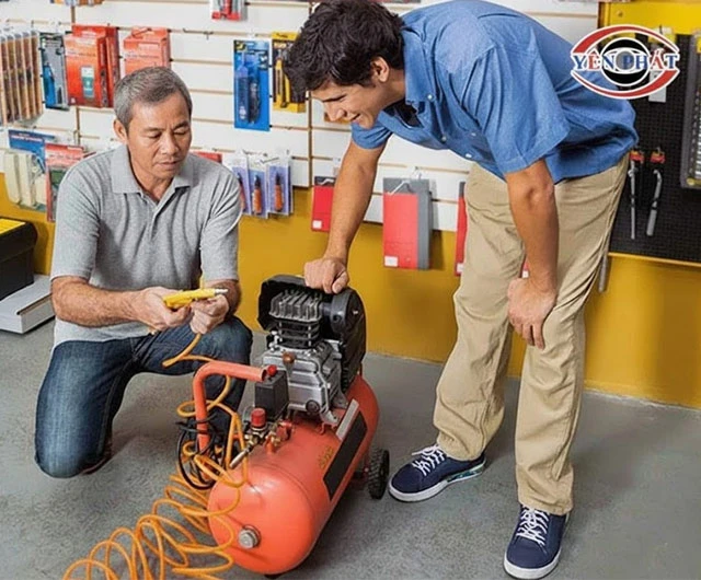 Dùng máy nén khí 15L