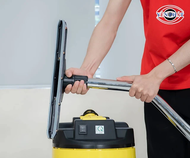 Lắp máy hút bụi công nghiệp thùng nhựa Palada PD40