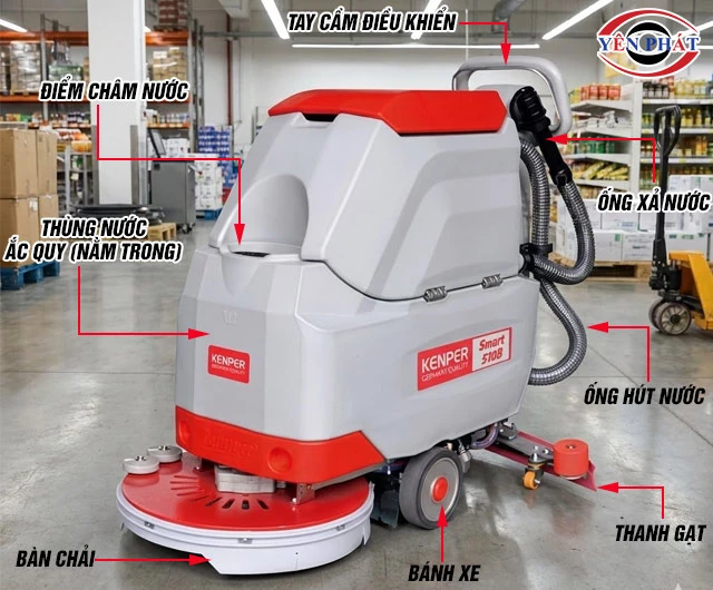 Cấu tạo máy chà sàn Kenper S520B
