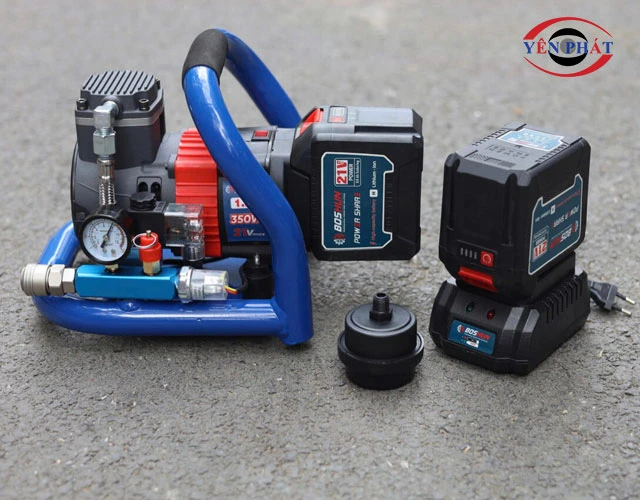 Máy nén khí 21V Chạy pin an toàn, vật liệu bền