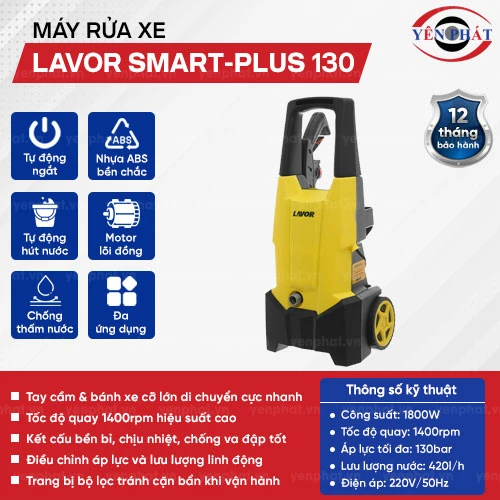 Máy xịt rửa xe ô tô chuyên nghiệp Lavor SMART-PLUS 130 2