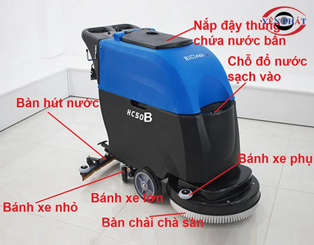 Kết cấu cơ bản của máy chà sàn HC50B