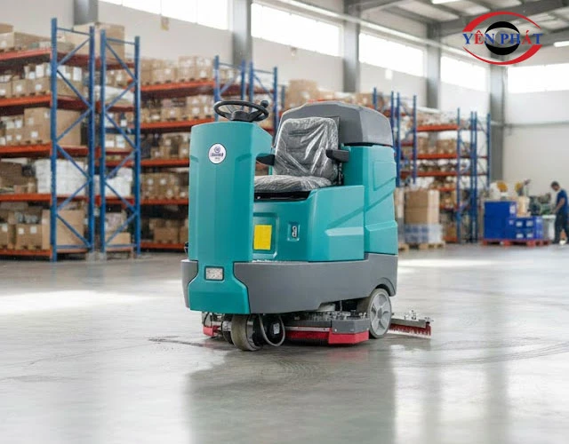 Thiết kế máy chà sàn nhà xưởng ngồi lái Kumisai KMS 10A