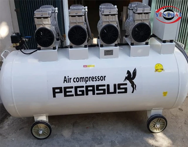 Máy nén khí Pegasus không dầu giảm âm 8HP TM-OF1500X4 - 500L