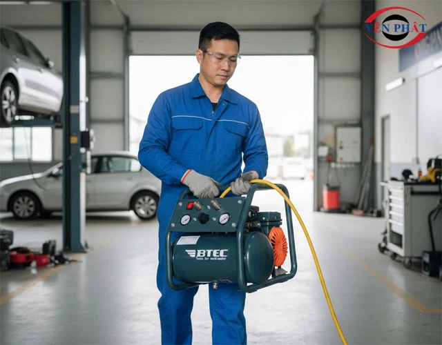 máy nén khí 8L dễ di chuyển