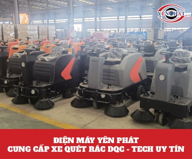 yên phát bán xe quét rác ngồi lái DQC - Tech 5F giá rẻ