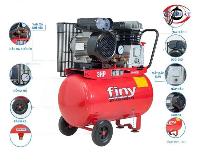 Cấu tạo chung của máy nén khí Finy
