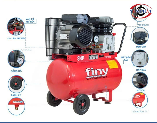 Cấu tạo máy nén khí Finy
