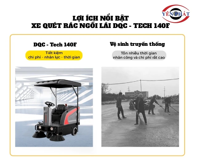 lợi ích của xe quét rác DQC - Tech 140F