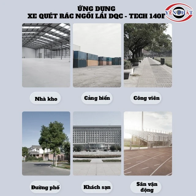 ứng dụng của xe quét rác DQC - Tech 140F