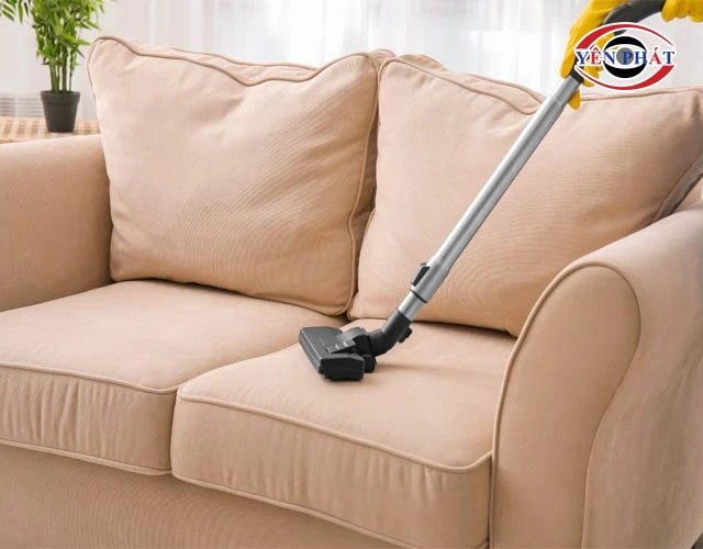 vệ sinh ghế sofa bằng máy hút bụi tiết kiệm sức lao động