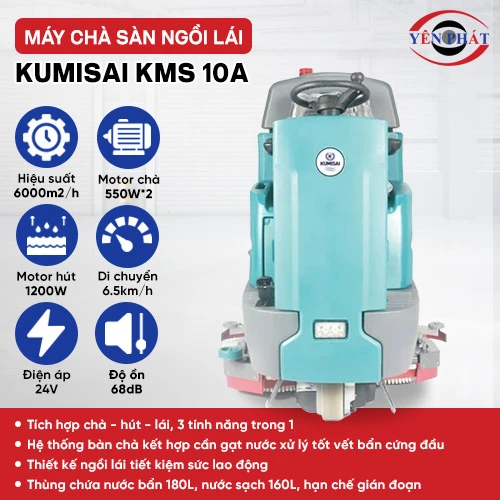 Máy chà sàn nhà xưởng ngồi lái Kumisai KMS 10A 2