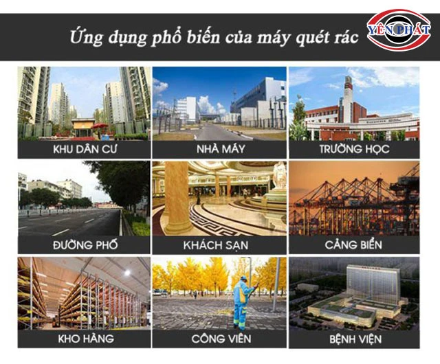 Ứng dụng của xe quét rác ngồi lái DQC - Tech 6F