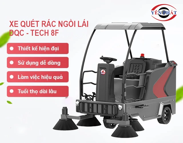 ưu điểm của xe quét rác DQC - Tech 8F