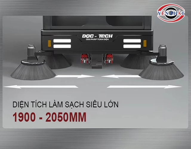 diện tích làm sạch của DQC-TECH 15F lớn