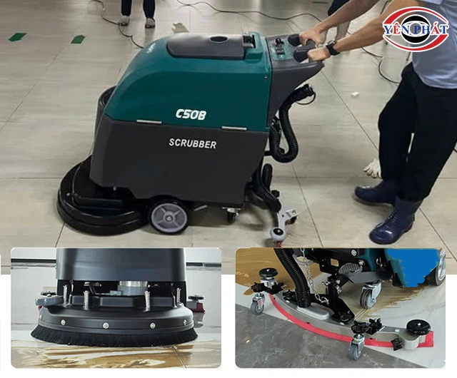 máy chà sàn Clepro C50B chà hút đồng thời