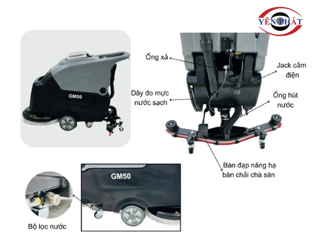 Thiết kế máy chà sàn Kraffer GM50