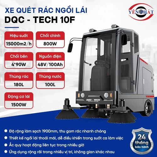 Xe quét rác ngồi lái DQC - Tech 10F 2
