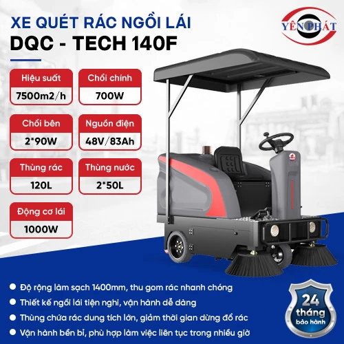 Xe quét rác ngồi lái DQC - Tech 140F 2