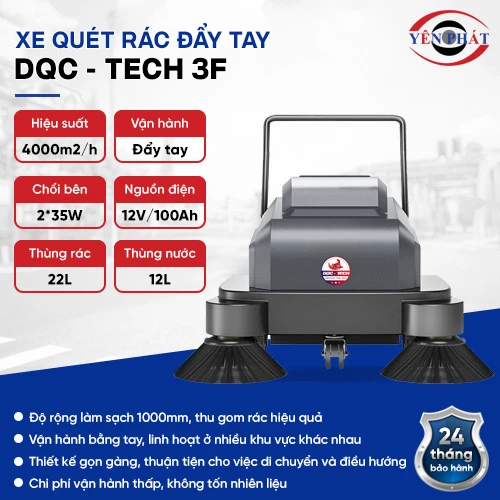 Xe quét rác đẩy tay DQC - Tech 3F 2