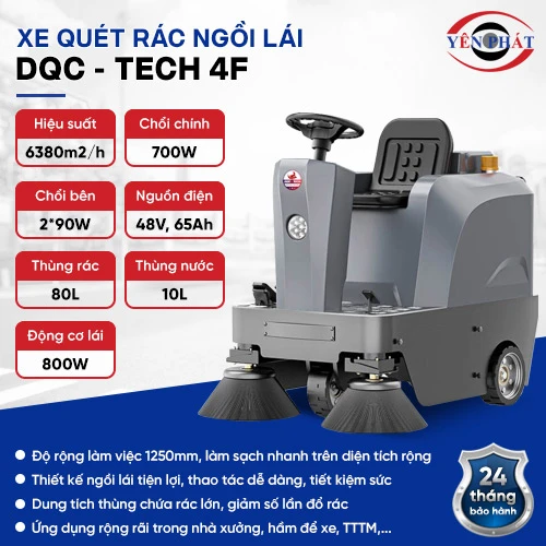 Xe quét rác ngồi lái DQC - Tech 4F 2