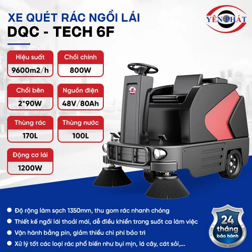 Xe quét rác ngồi lái DQC - Tech 6F 2