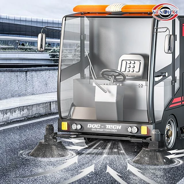 Xe Quét Rác Ngồi Lái DQC - Tech 14F hút bụi nhanh
