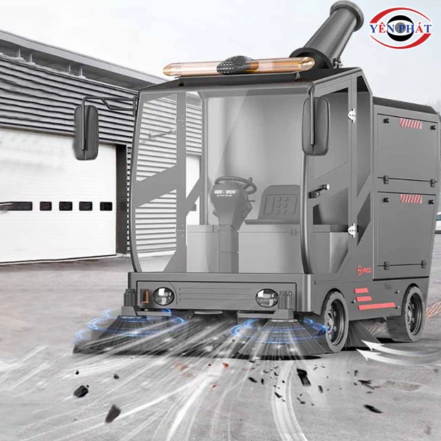 xe quét rác ngồi lái DQC-Tech 16F hút bụi rác nhanh