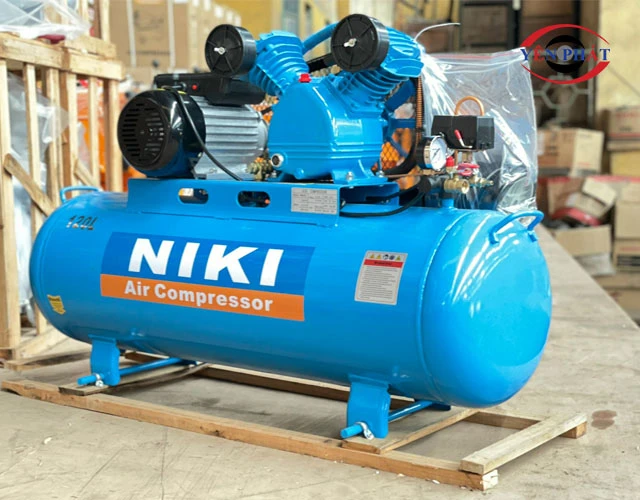 Máy nén khí 160L dây đai Niki 5.5HP NK-50160T 3 Pha