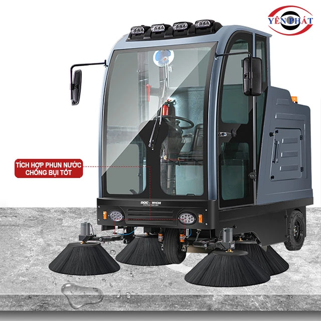 tích hợp phun nước chống bụi trên DQC - Tech 13F