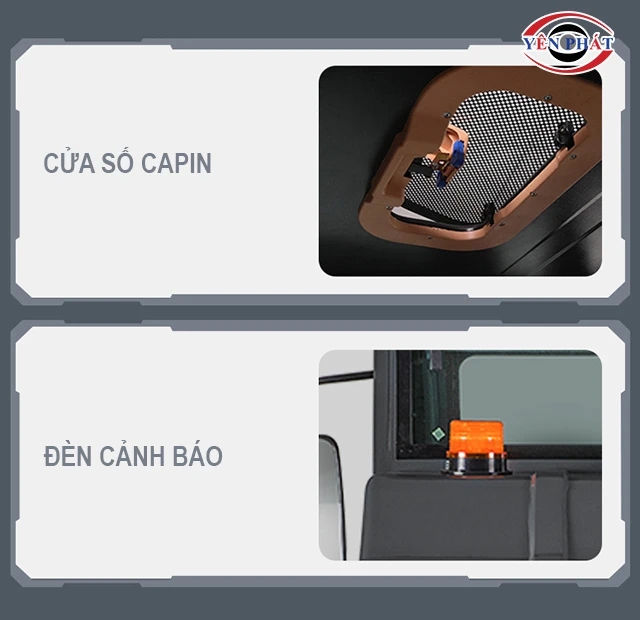 đèn cảnh báo của xe quét rác ngồi lái DQC-Tech 12F