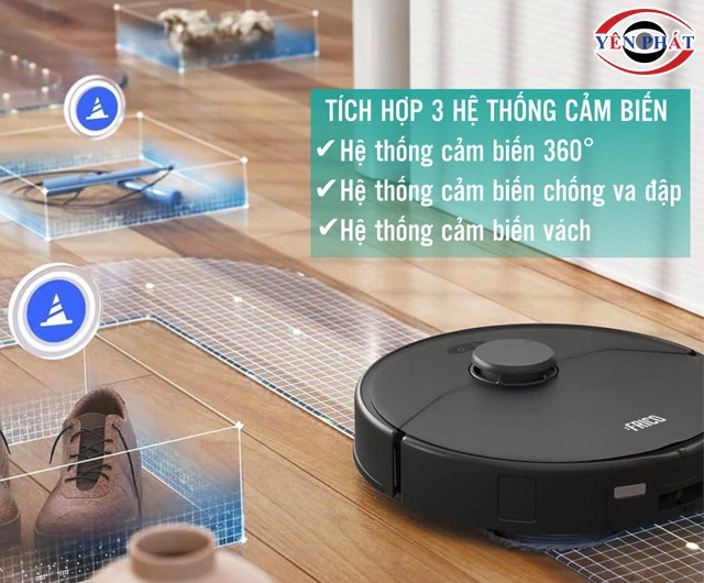 Robot hút bụi Frico cảm biến thông minh