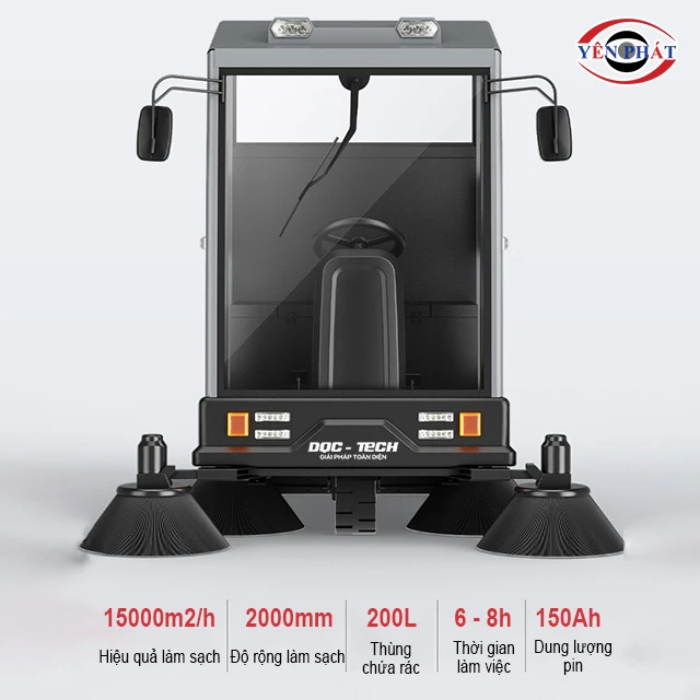 thông số của xe quét rác ngồi lái DQC-Tech 12F