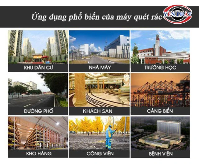 ứng dụng của xe quét rác ngồi lái DQC-Tech 12F