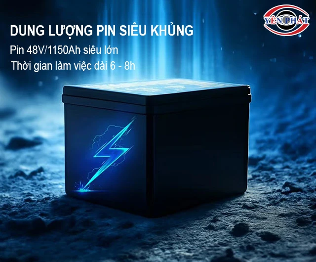 pin của xe quét rác ngồi lái DQC-Tech 11F