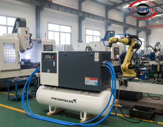 Ứng dụng thực tế của máy nén khí trục vít Pegasus TM-20A