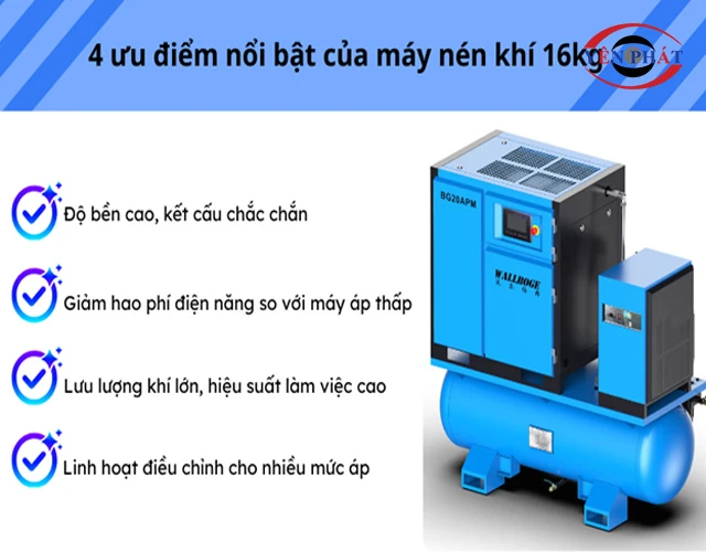 Thế mạnh ghi điểm máy nén khí 16 bar (16 kg)