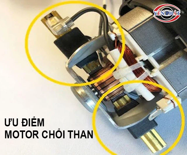 ưu điểm của motor chổi than
