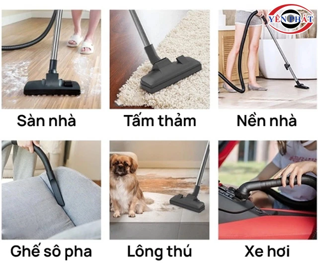 Ứng dụng máy hút bụi 2200W