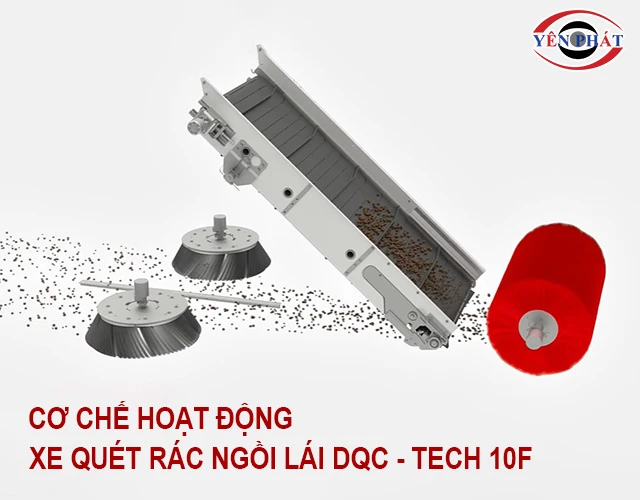 Cơ chế hoạt động của xe quét rác DQC - Tech 10F