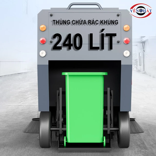 thùng chứa lớn của Xe quét rác ngồi lái DQC - Tech 18F
