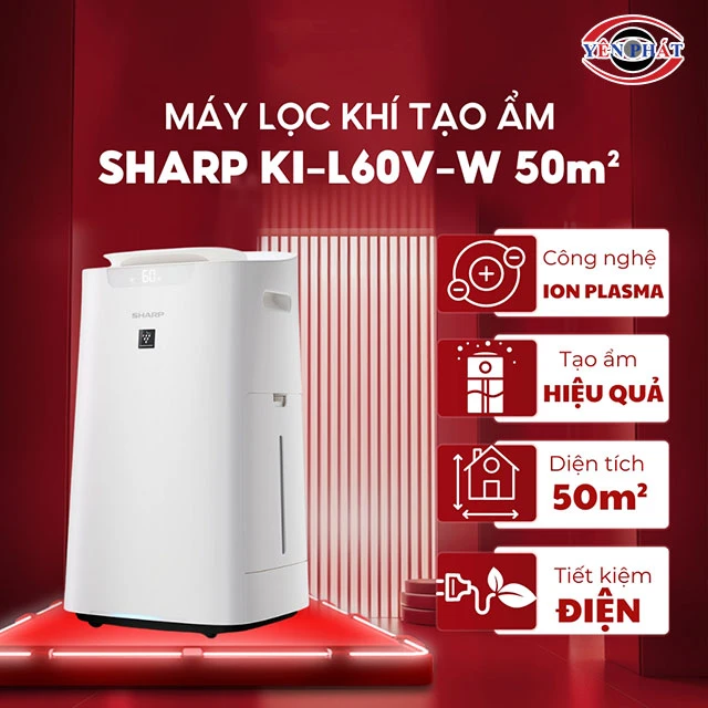Máy lọc không khí tạo ẩm Sharp KI-L60V-W