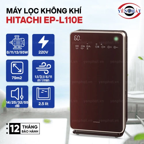 Máy lọc không khí và tạo ẩm Hitachi EP-L110E 2