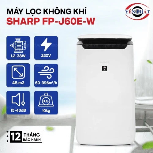 Máy lọc không khí Sharp FP-J60E-W 2